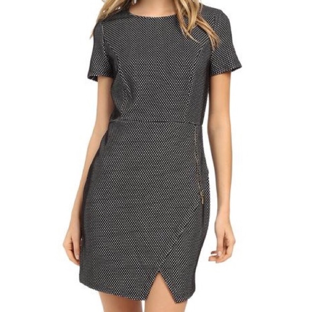 Kensie B&W Checker Sheath Dress SZ L